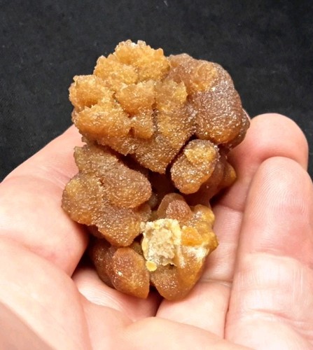 Orange aragonite stalactite - orange,